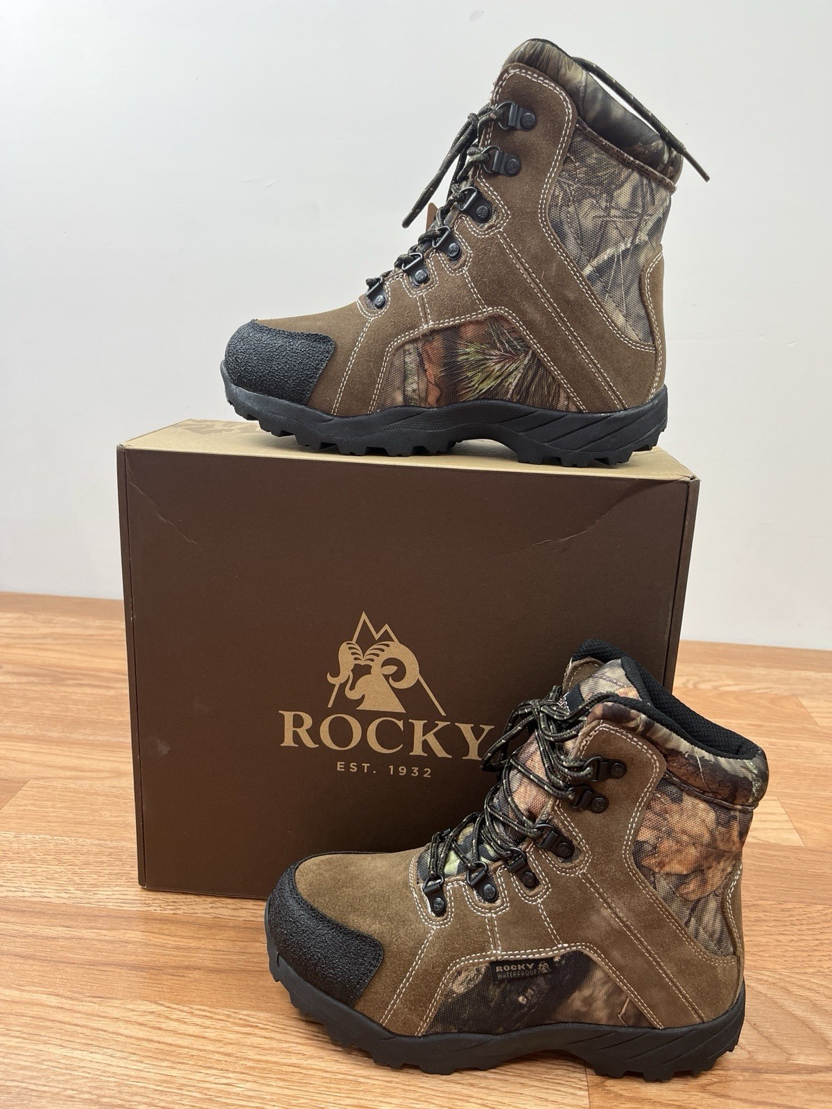 Rocky Kids Hunting Waterproof Camo Boots Size 3 NEW