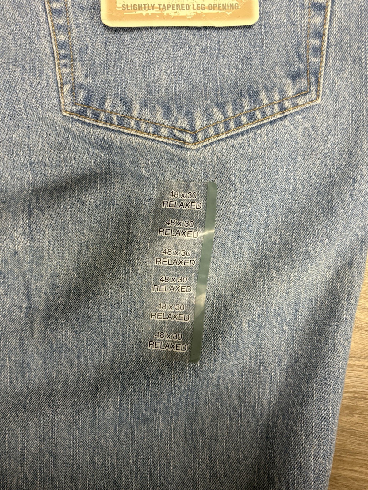 2-Arizona Jean Co Mens Relaxed Fit Light Stone Denim Blue Jeans Size 48×30 – NEW