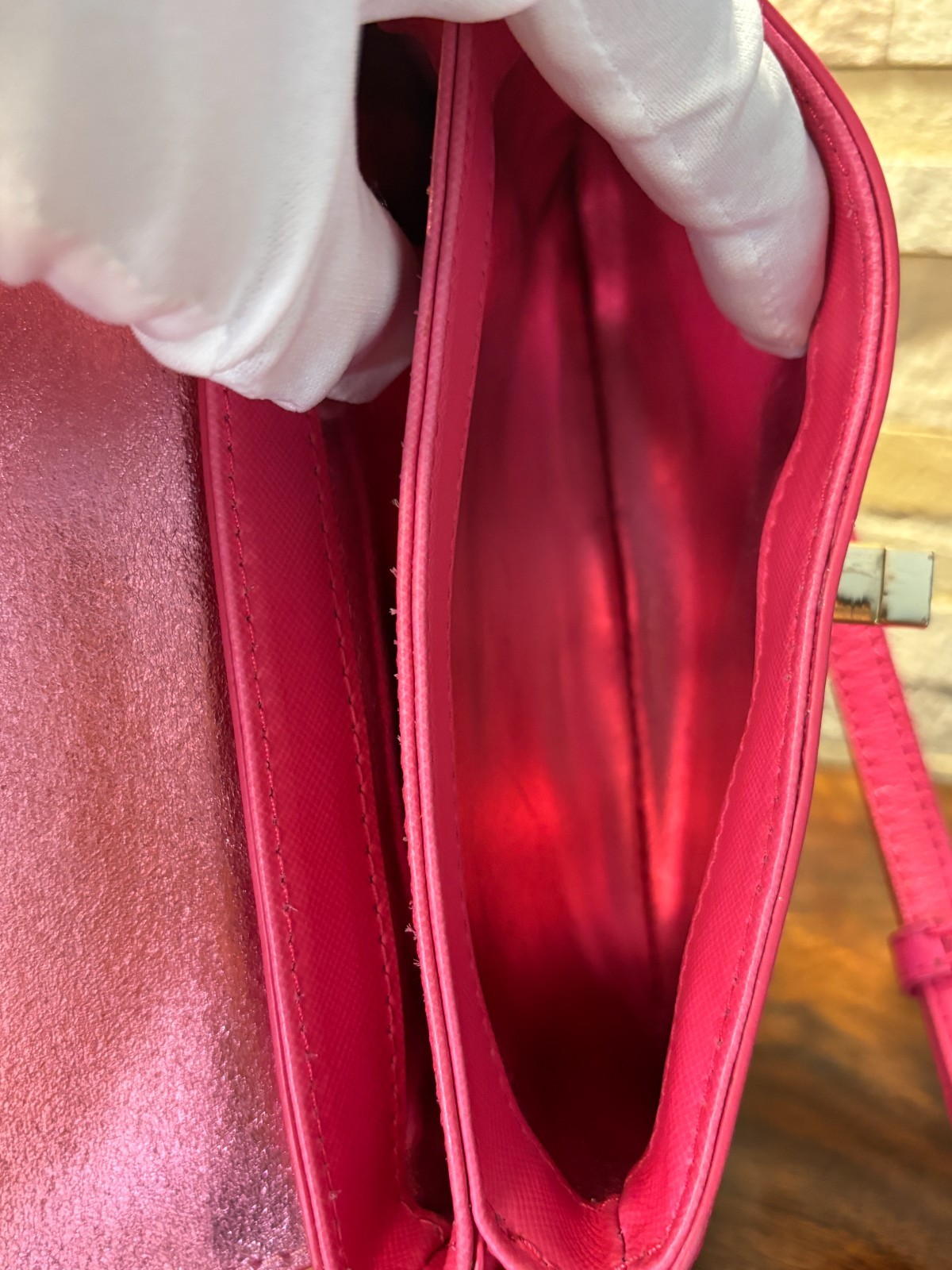 Tory Burch Robinson Mini Crossbody Bag Pink Saffiano Leather