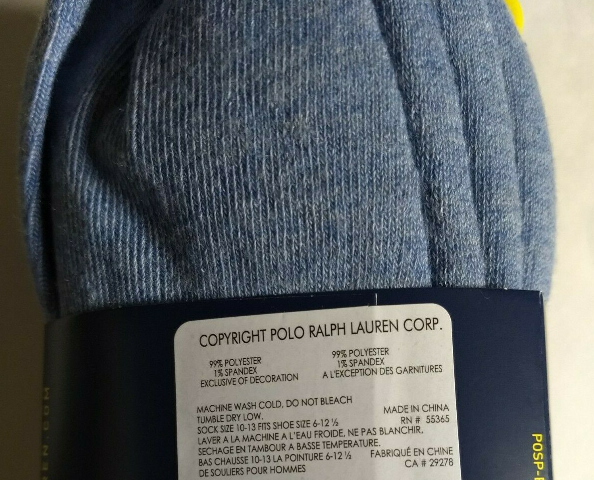 Polo Ralph Lauren 6-pair classic sport socks 6pk low cut socks White Black Navy