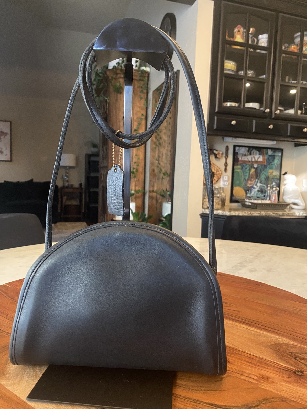 Vintage Coach Kimball Black 9911 Shoulder Crossbody Taco Moon Half Circle