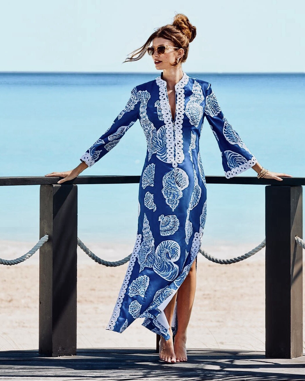 Lilly Pulitzer NWT Shealyn Stretch Maxi Caftan Shell Of A Good Time 🦄 Size 6,16