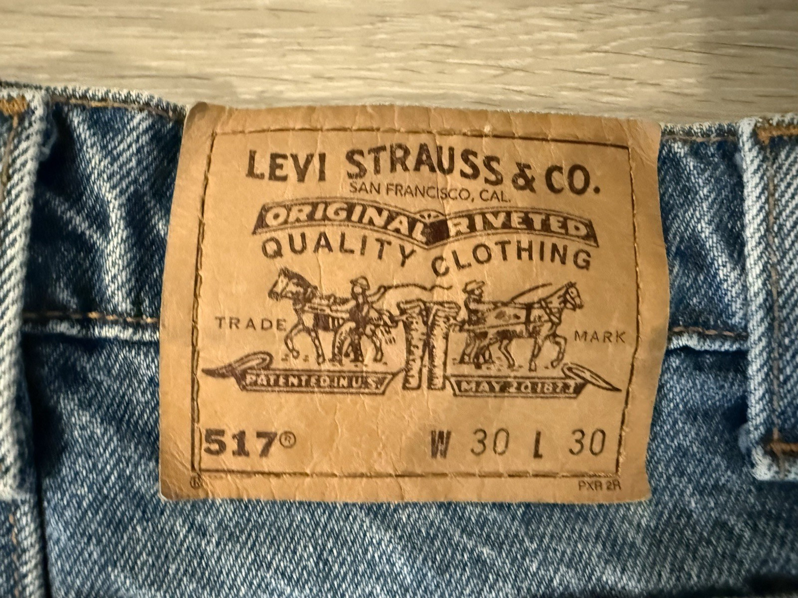 VTG Orange Tag Levi Strauss 517 Men Blue Denim Straight Leg 30W X 30L