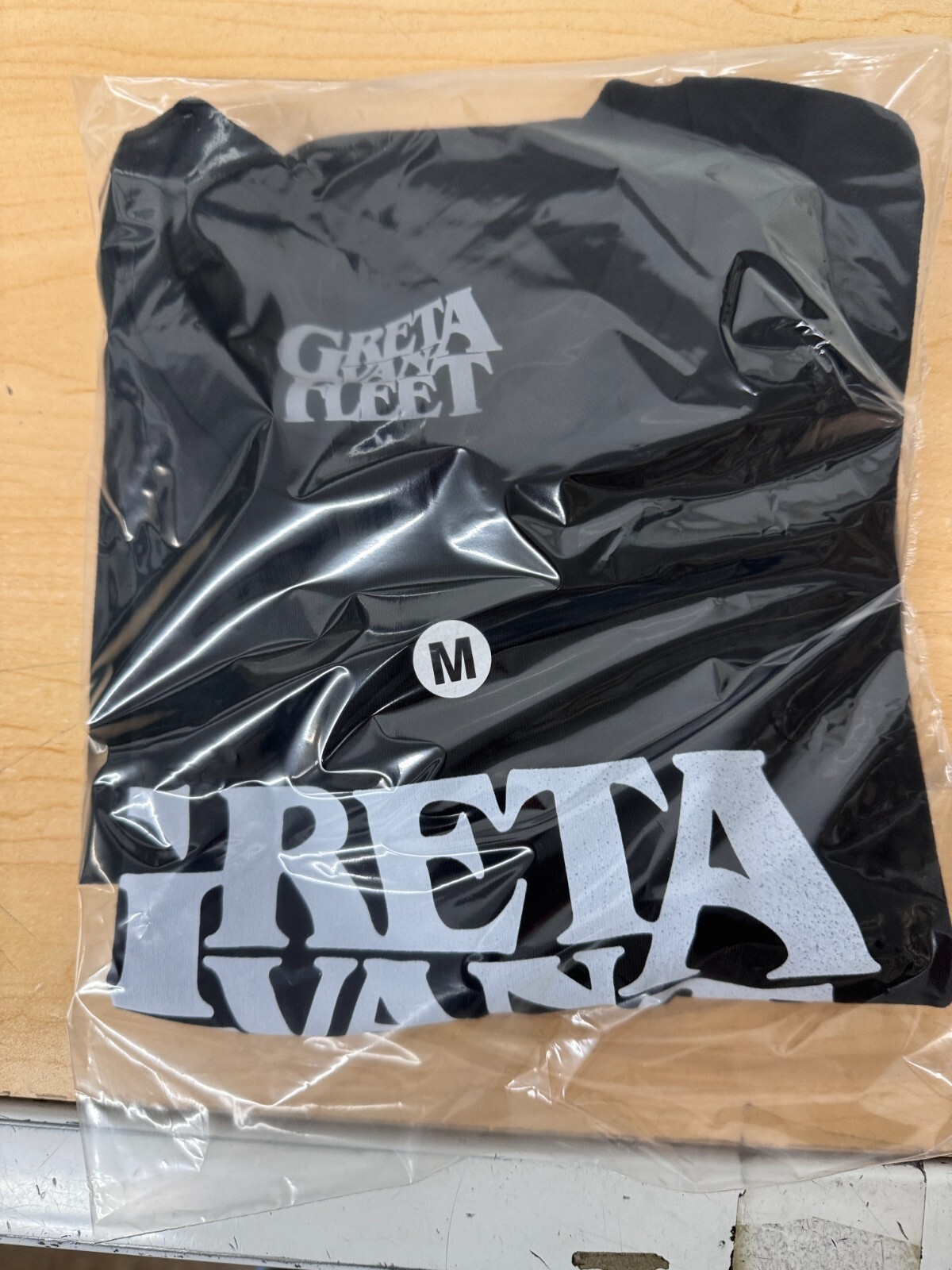 GRETA VAN FLEET MENS BLACK DISTRESS GRAPHIC LOGO T SHIRT