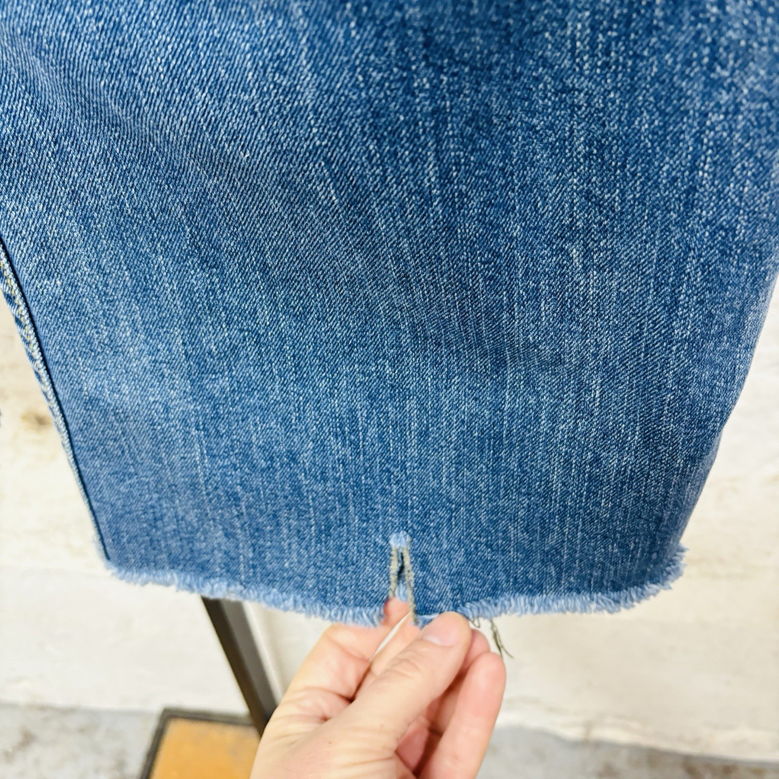 Levis Type 1 Jeans Baggy Real Loose Denim Cropped Raw Hem 32 Waist Vintage y2k