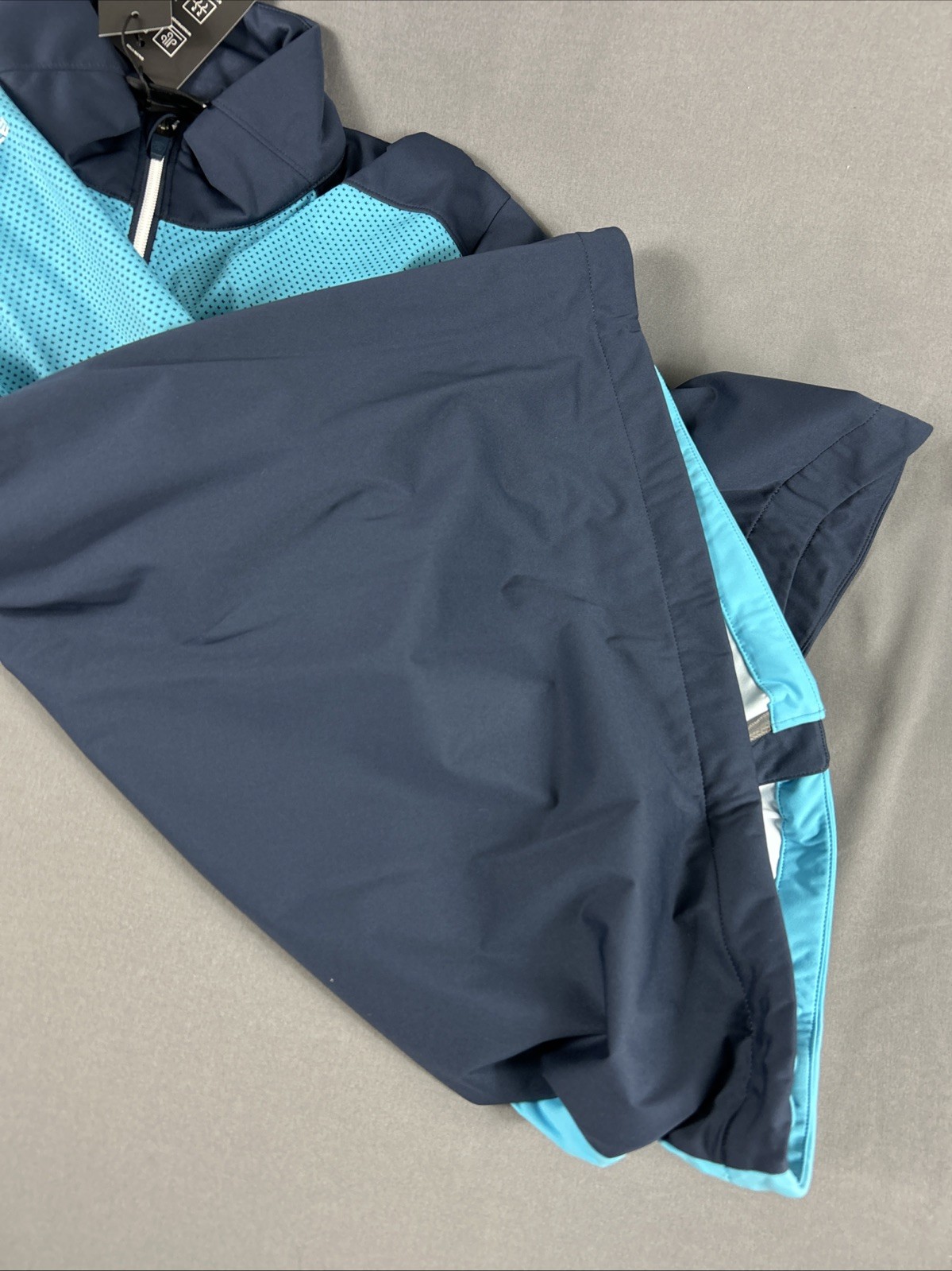 Galvin Green Golf Jacket Rain Wind Livingston SS Medium Aqua Navy NWT MSRP $249