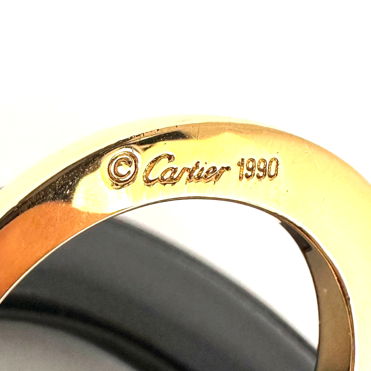 Cartier Panthere Hand Bag Patent Leather Black Gold Buckle Authentic