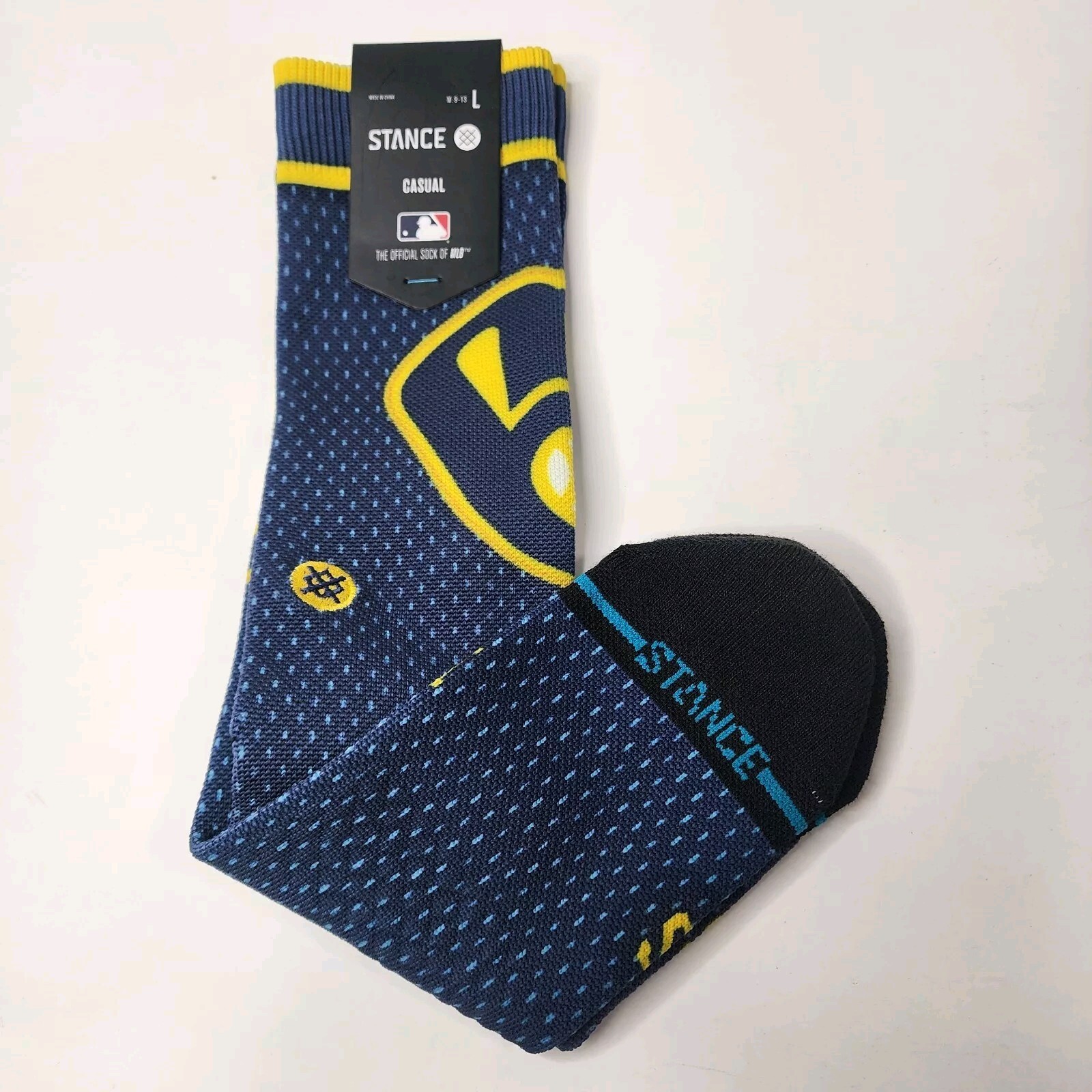 Stance x MLB Milwaukee Brewers BP Jersey MIL Casual Poly Blend Crew Men’s LARGE