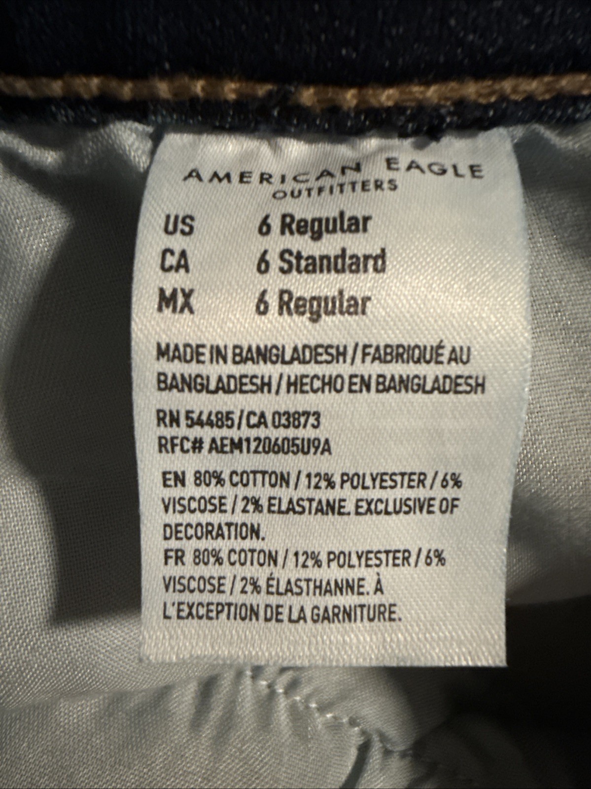 American Eagle Next Level Stretch Super Hi-Rise Jegging Dark Blue Jeans Women-6