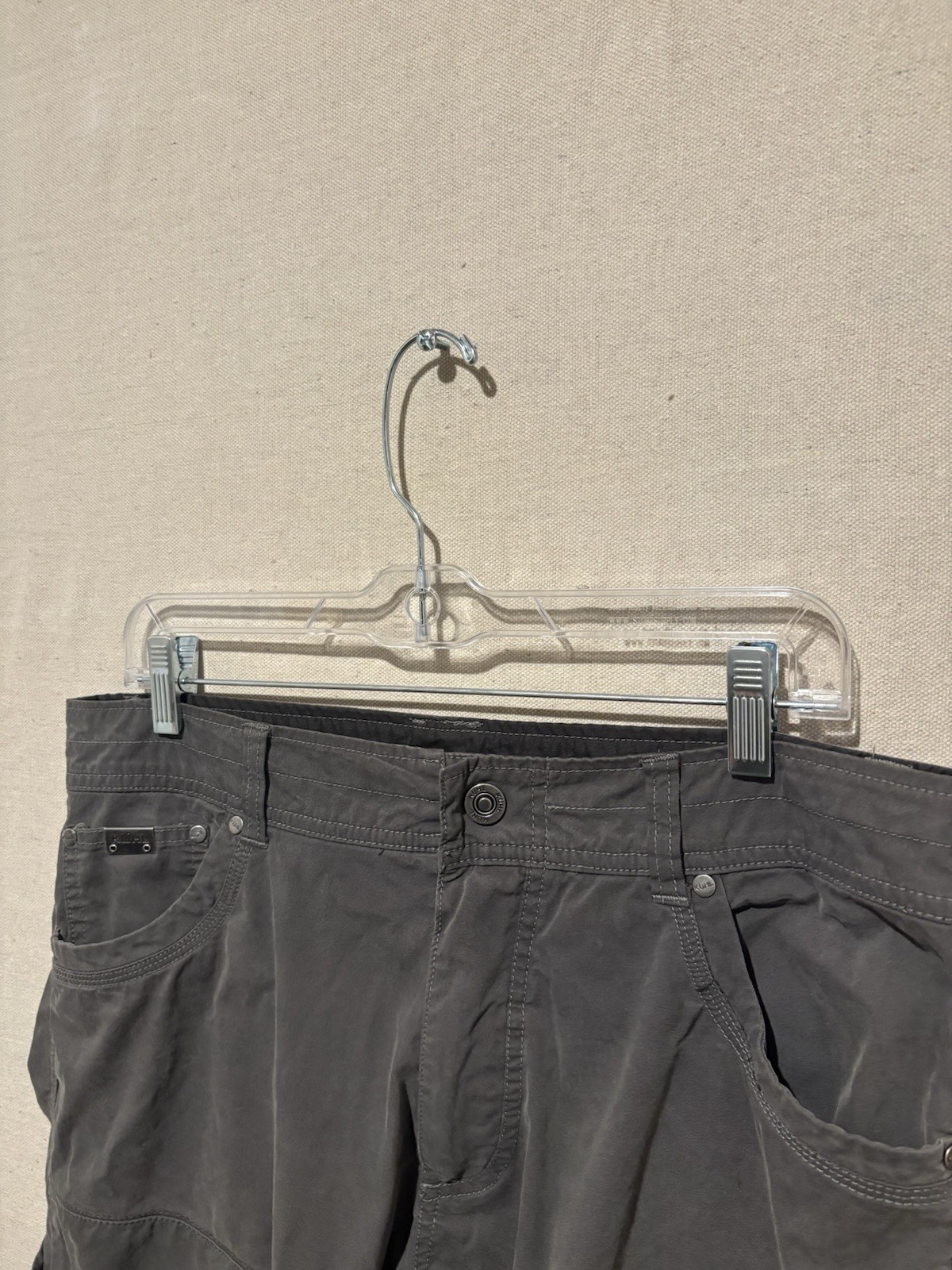 Kuhl Konfidant Air Pants Mens 34×32 Gray Distressed Outdoors Hiking 5098