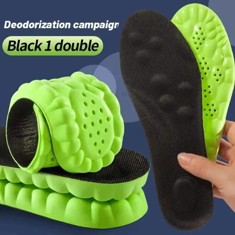 4D Sport Insole Super Soft Shoes Sole Pads for Feet Shock Absorption Baskets Sho