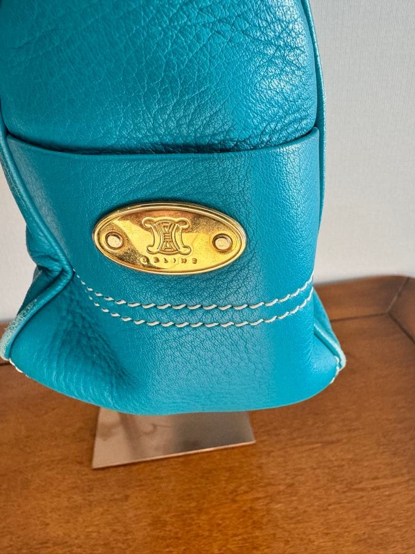 CELINE Boogie bag Handbag Blue Authentic From Japan