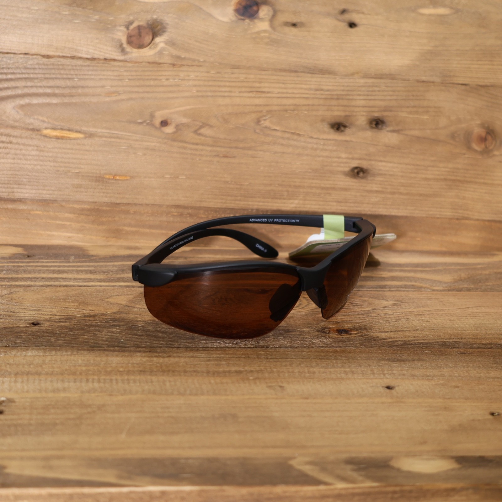 Solar Comfort Sports Polarized Sunglasses for Men Rimless Frame Amber