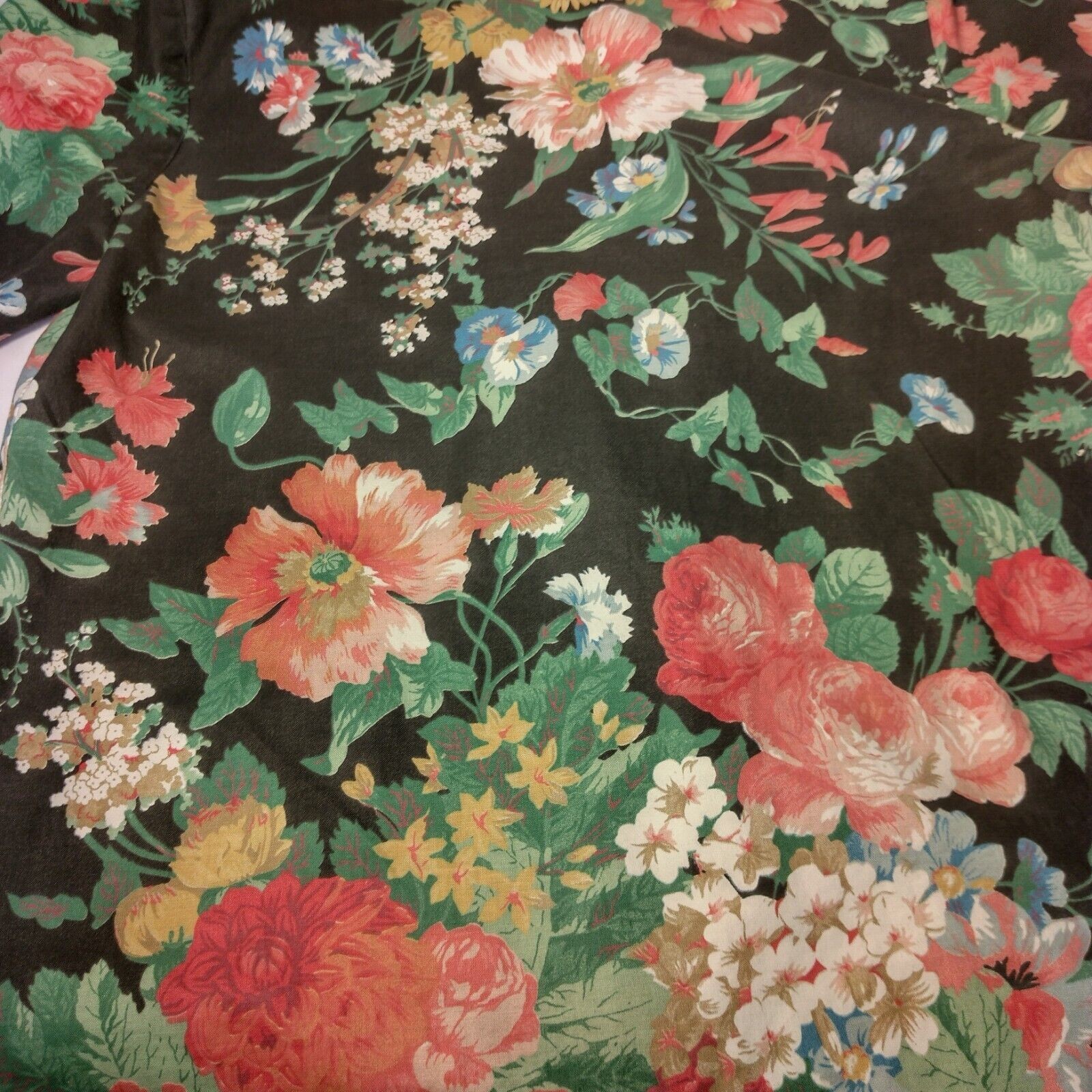 Vintage Willow Ridge Blazer Womens Size 6 Floral Peony Morning Glory Cottagecore