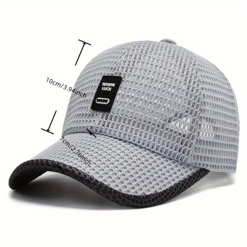 Men’s Breathable Mesh Baseball Cap Summer Outdoor Hat Trucker Cap Gym Fun Gift