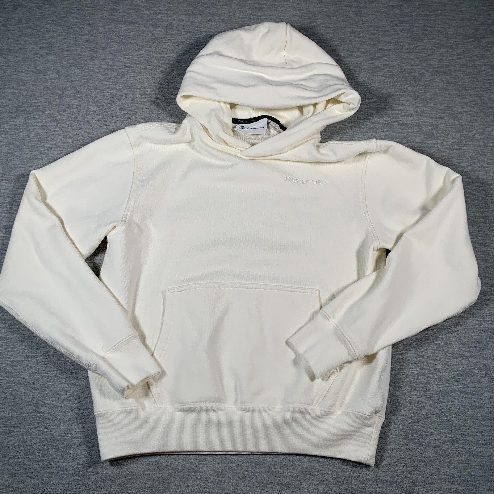 Adidas Humanrace Hoodie Mens Small White Pharrell Williams Pullover Embroidered