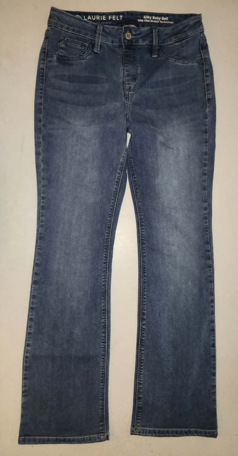 Womens Laurie Felt Silky Baby Bell Jeans. Size SP (6/8P) Blue.