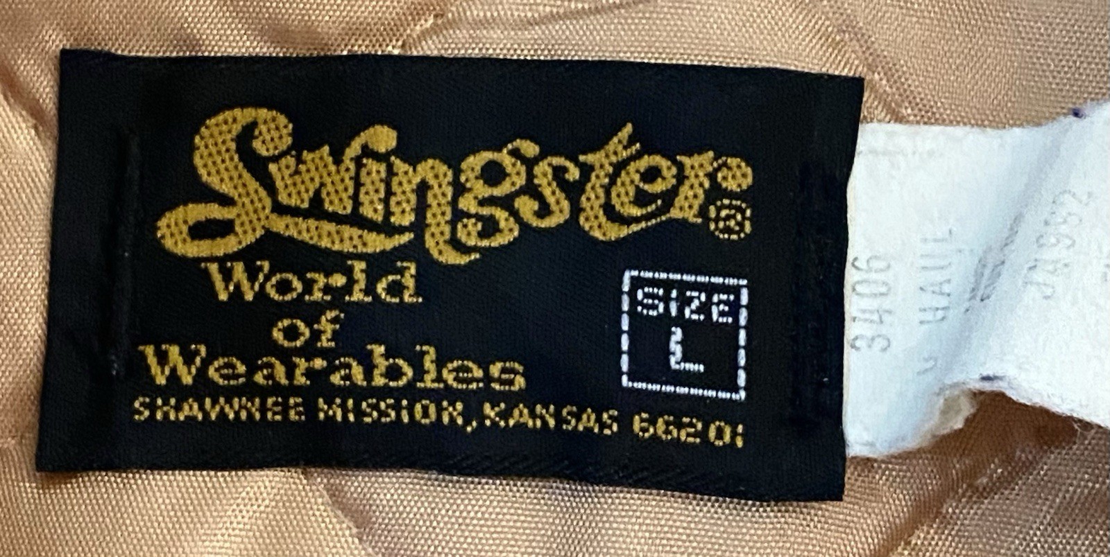 Vintage 80s U-Haul Bomber Puffer Jacket Large Swingster Button Snap Made in USA