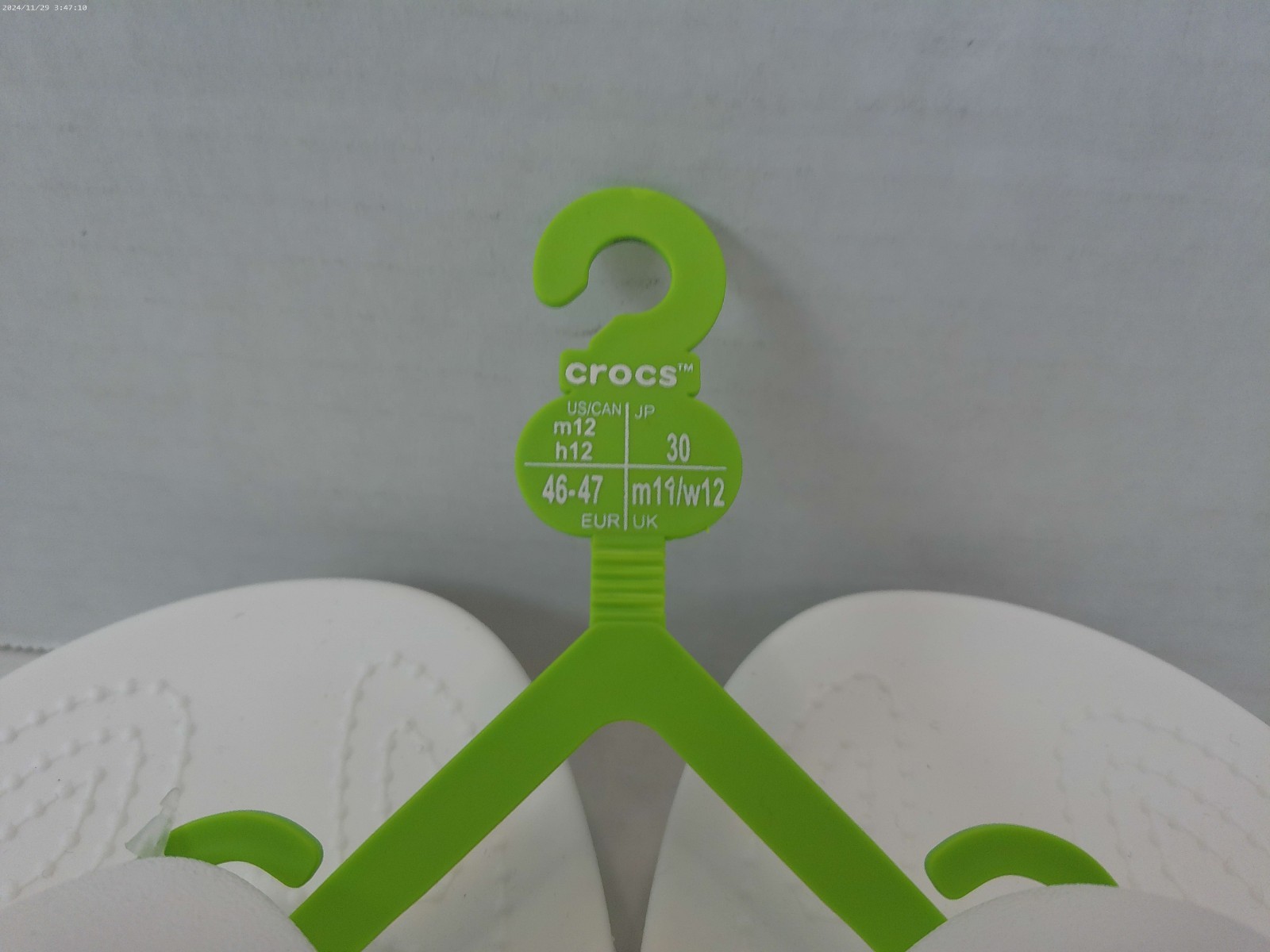 Crocs Flip Flops Baya 2 Flip US Male Size 12 White Iconic Comfort