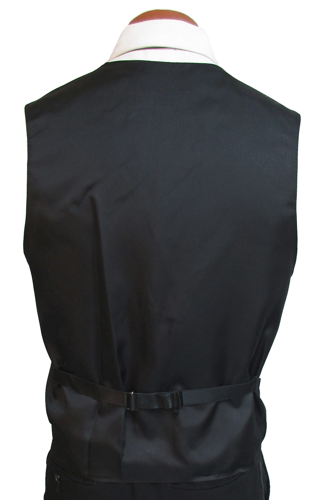 Jean Yves Burnt Orange Tuxedo Vest with Solid & Paisley Tie – Men’s Size S