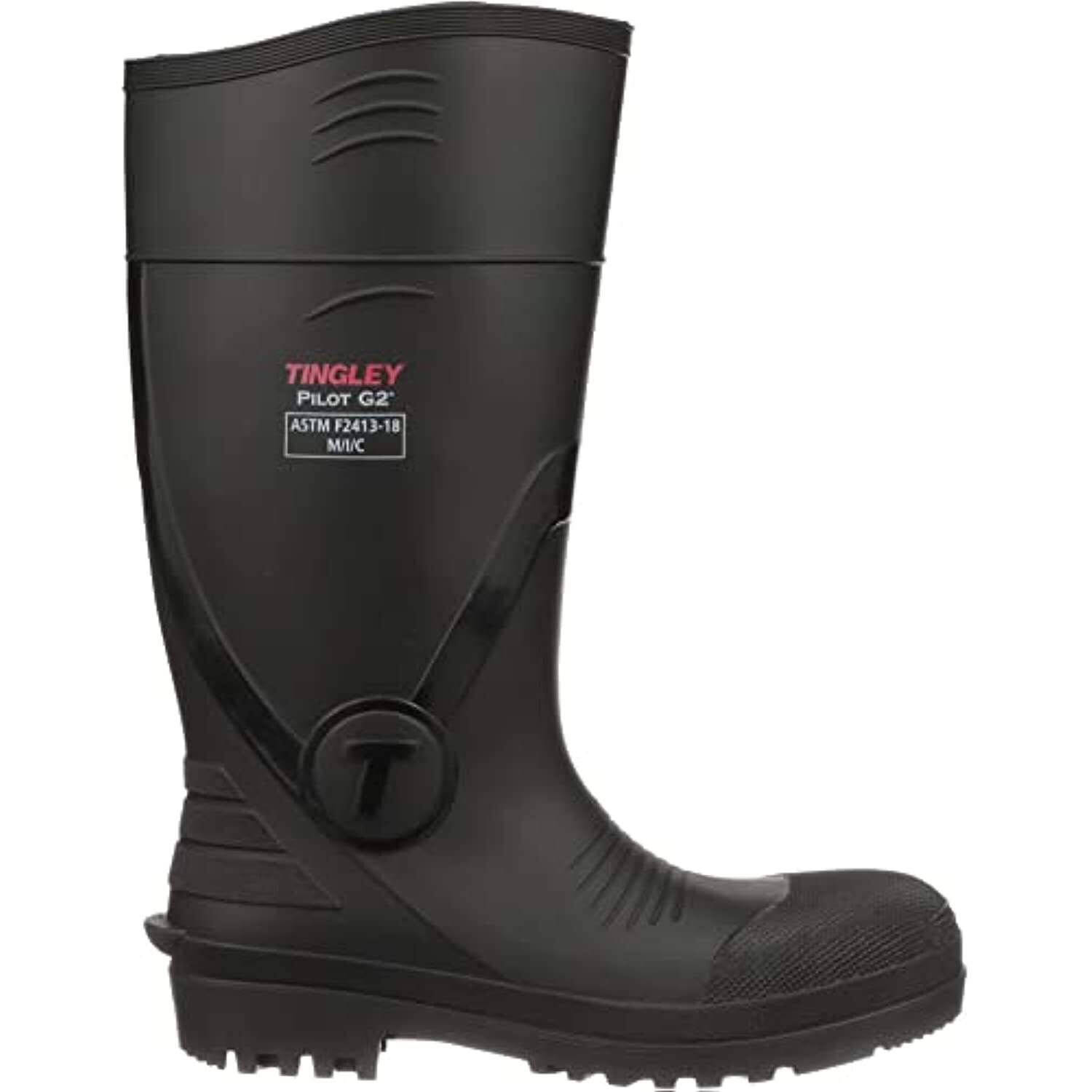 Tingley Men’s Rubber Workboot Rain Boot, Black, 12