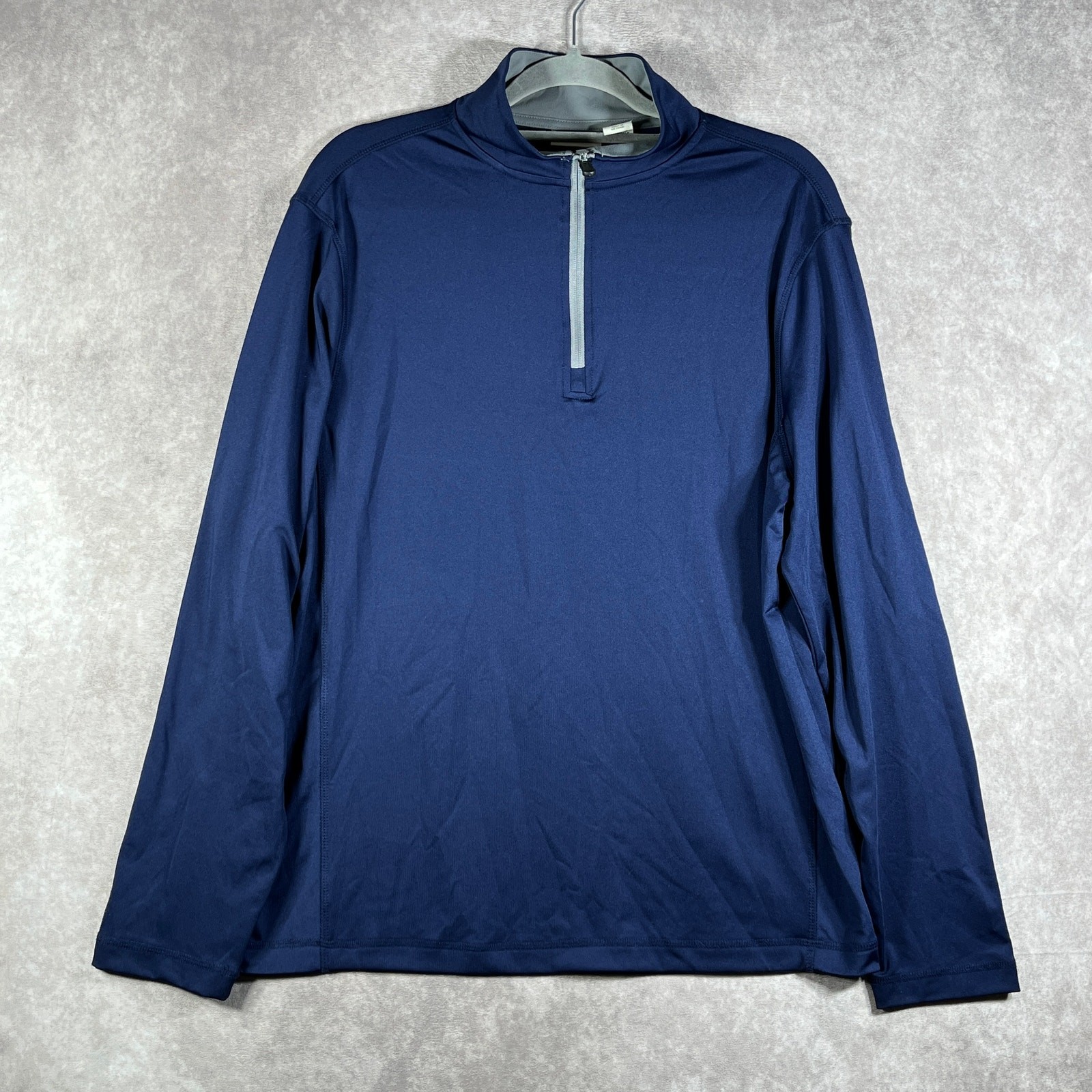 Rorie Whelan Golf Pullover Men Medium Navy Blue Quarter Zip Long Sleeve Pullover