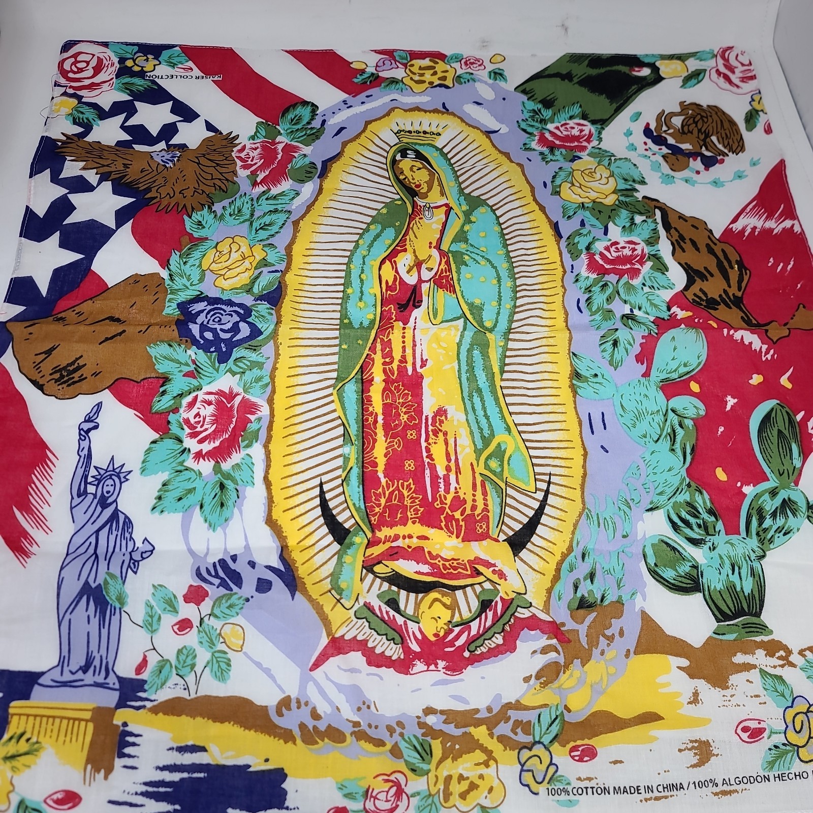 Kaiser Collection Square Cotton Scarf Religious 22×22″ Catholic