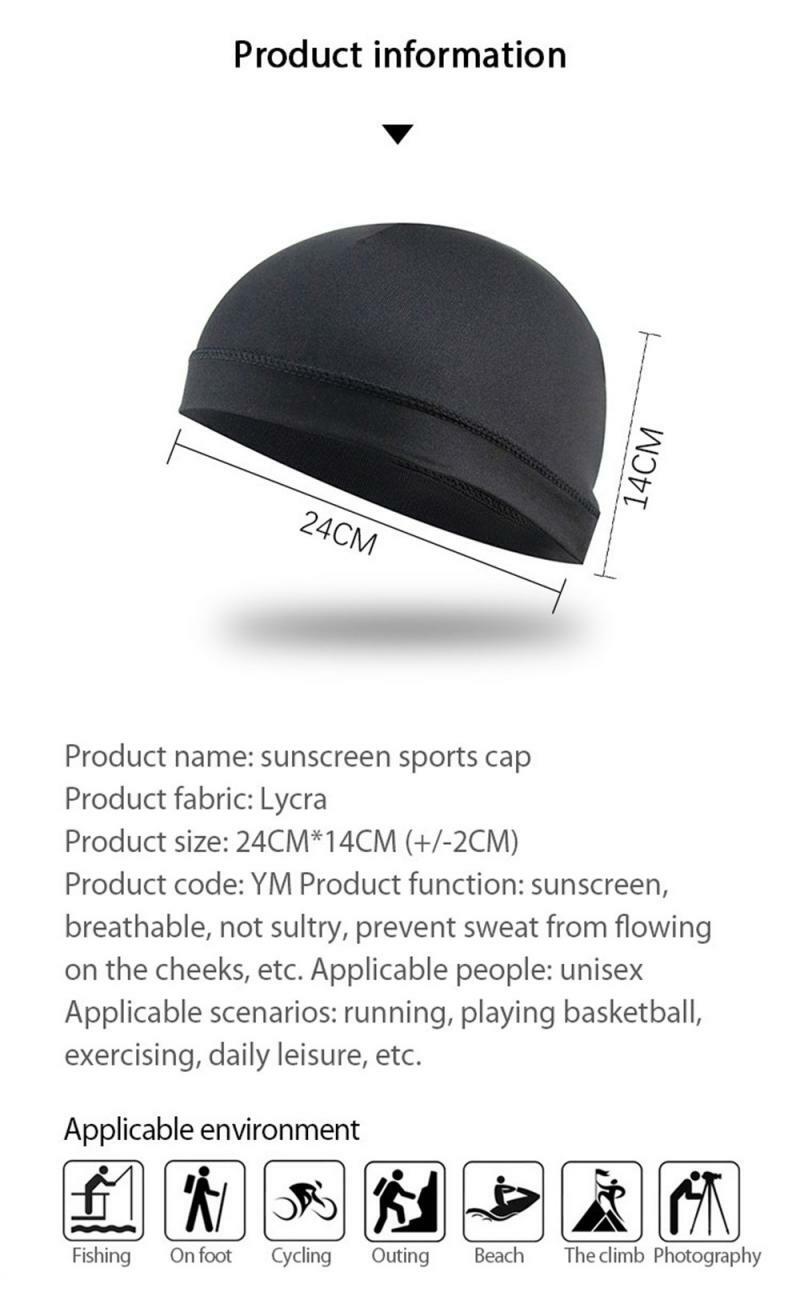 Sweat Wicking Cooling flag Dome Skull Cap Helmet Liner Sport Beanie durag Hat,