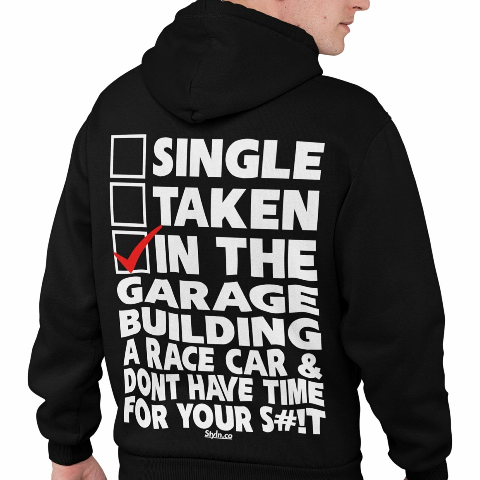SINGLE TAKEN IN THE GARAGE Hoodie Mechanic Jdm Turbo Mechanic Race Turbo Car