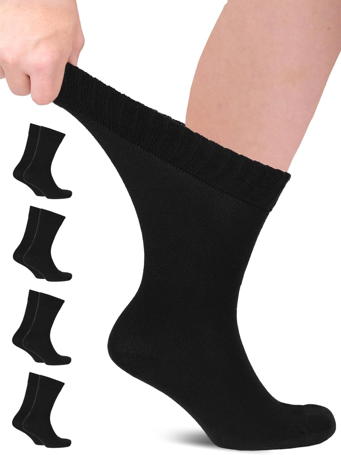 Hugh Ugoli Diabetic Socks for Men, Non-Binding, Seamless, Size M/L/XL