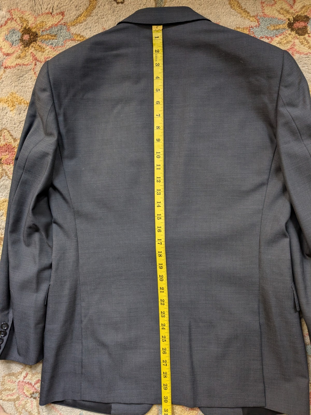 Ralph Lauren Black Label Italy Gray Nailhead Suit 40R 31×31 Full Canvas Wool