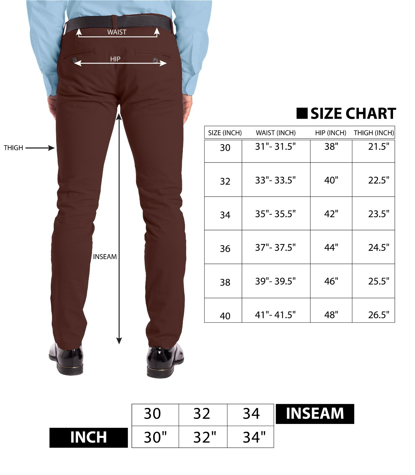 Men’s Stretch Formal Pants Slim-Fit Casual Pants –