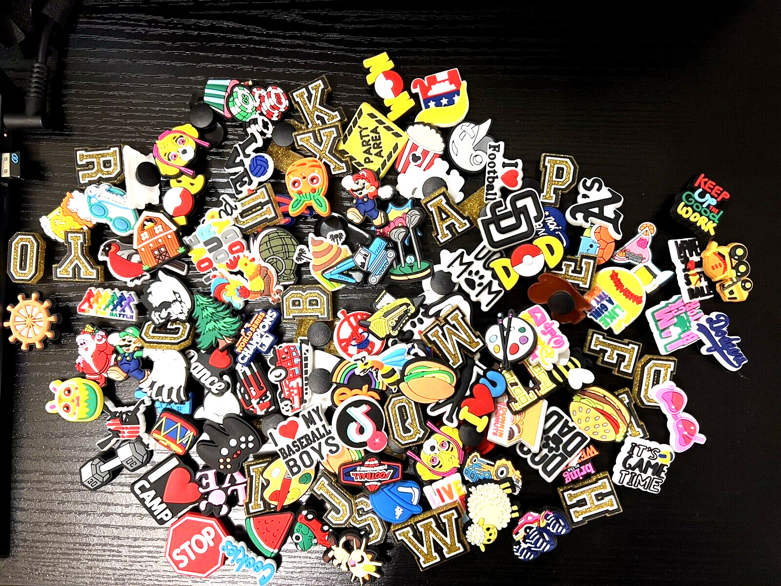 110-90-60-30 pcs Random Shoe Charms FOR Croc & Bracelet & shoe Wristband RANDOM
