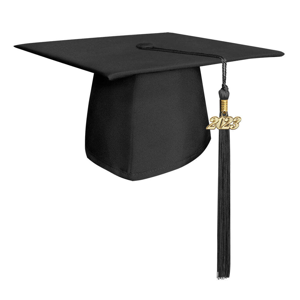 Endea Graduation Matte Black Cap & Tassel