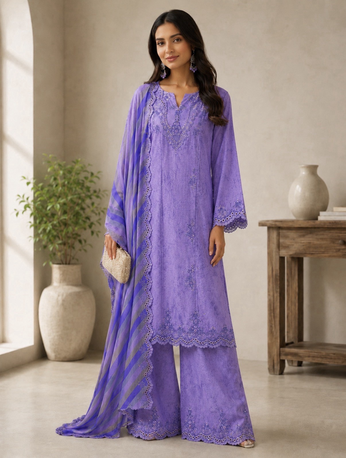 Indian Pakistani Stitched New Salwar Kameez Designer Suit Casual Party Wear M