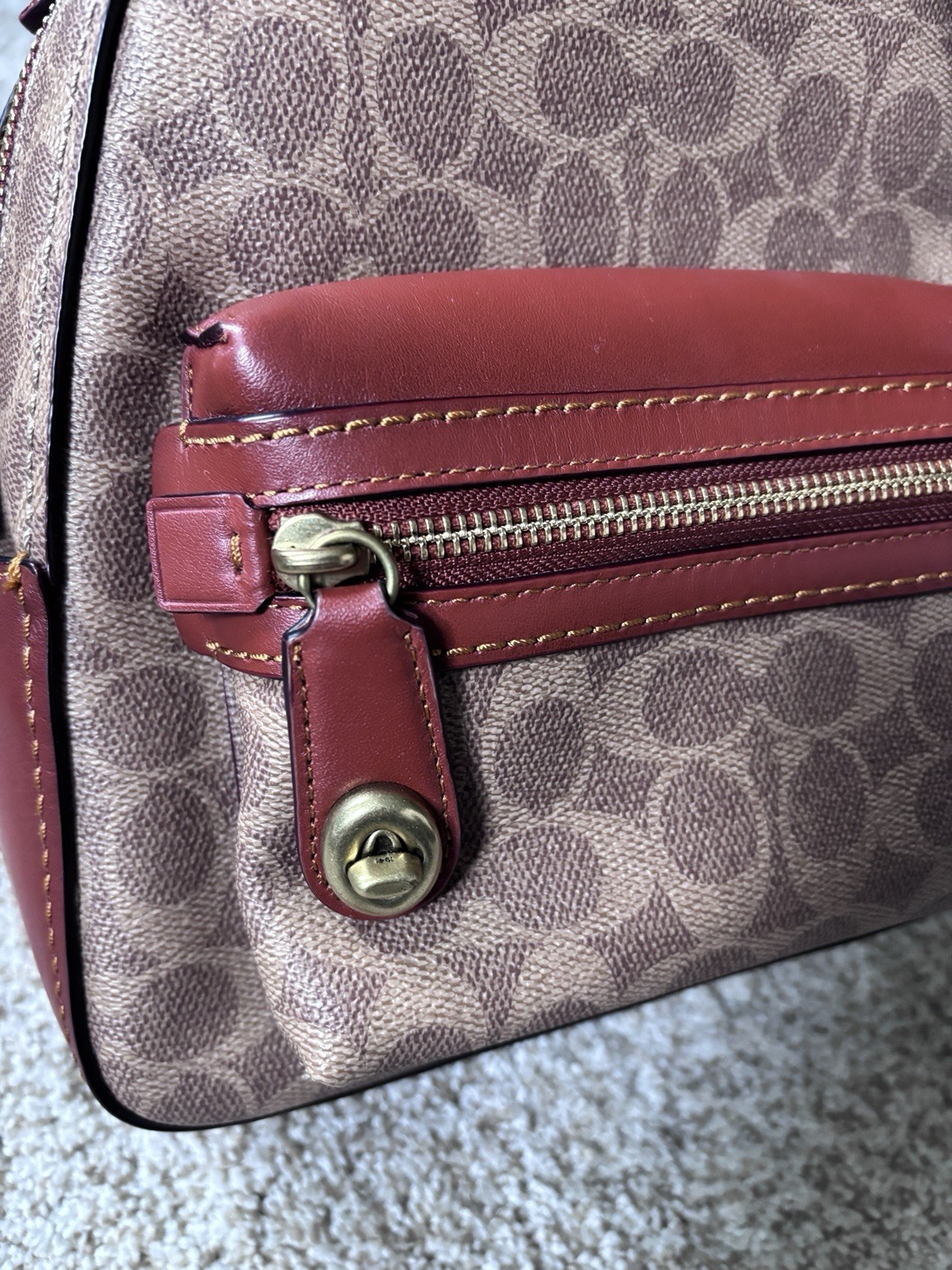 Coach Campus Backpack 23 In Signature Coated Canvas& Refined Calf Leather