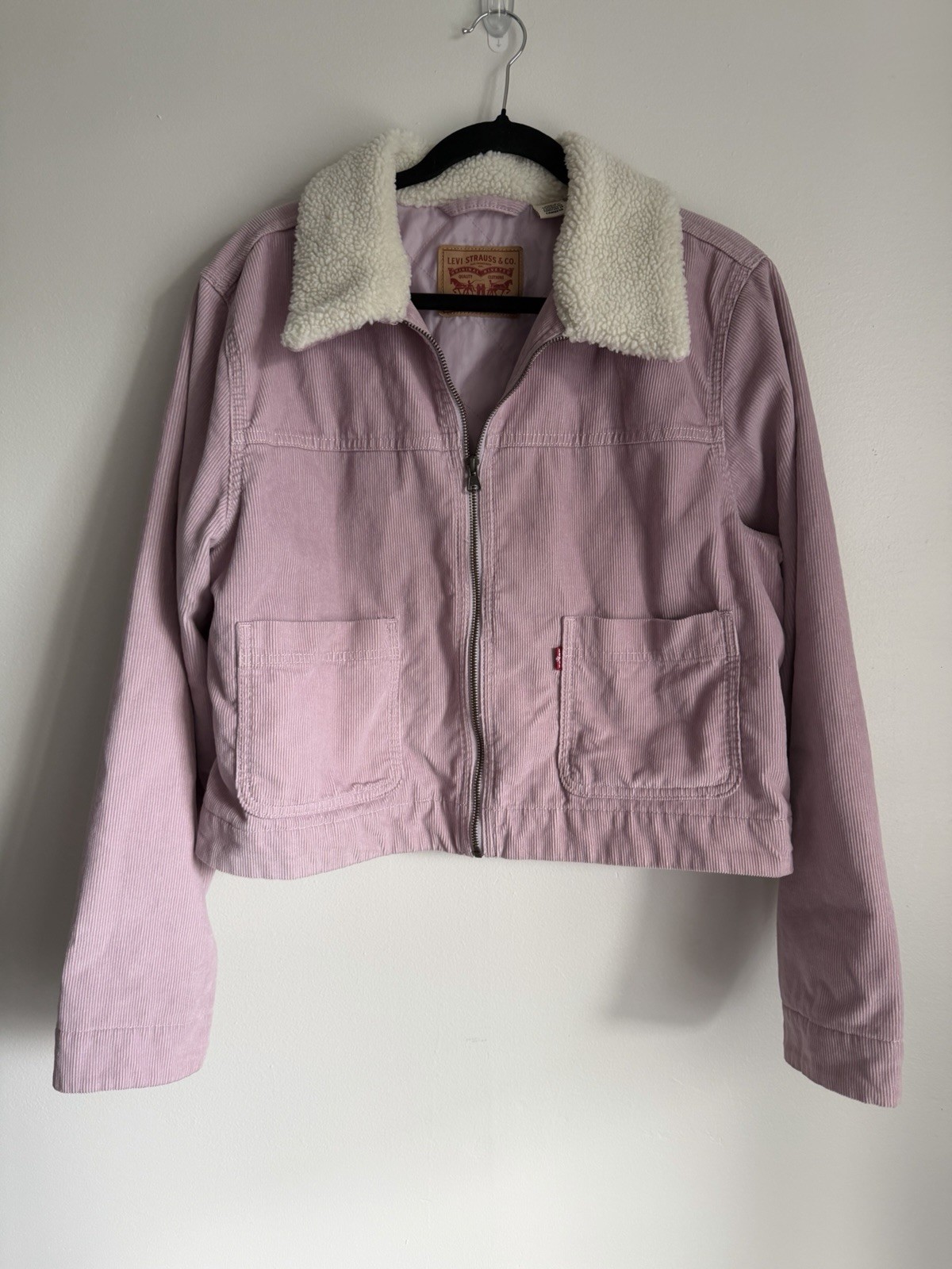 Levi Strauss & Co. Levi’s Trucker Sherpa Lined Pink Zip Jacket Women’s XL
