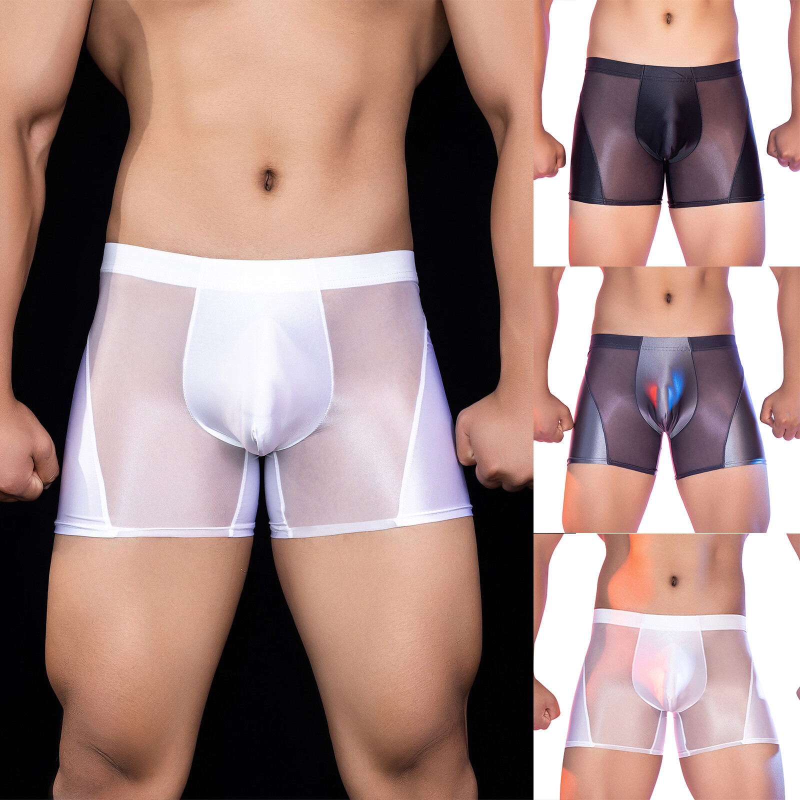 Men’s Underwear Beach Underpants Trim Briefs Middle Waist Thongs Patchwork Club