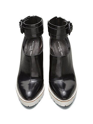 WOMEN’S OTTO POLISHED-LEATHER LUG-SOLE BOOTIE By KENNETH COLE US Size 5 (CM 21.6