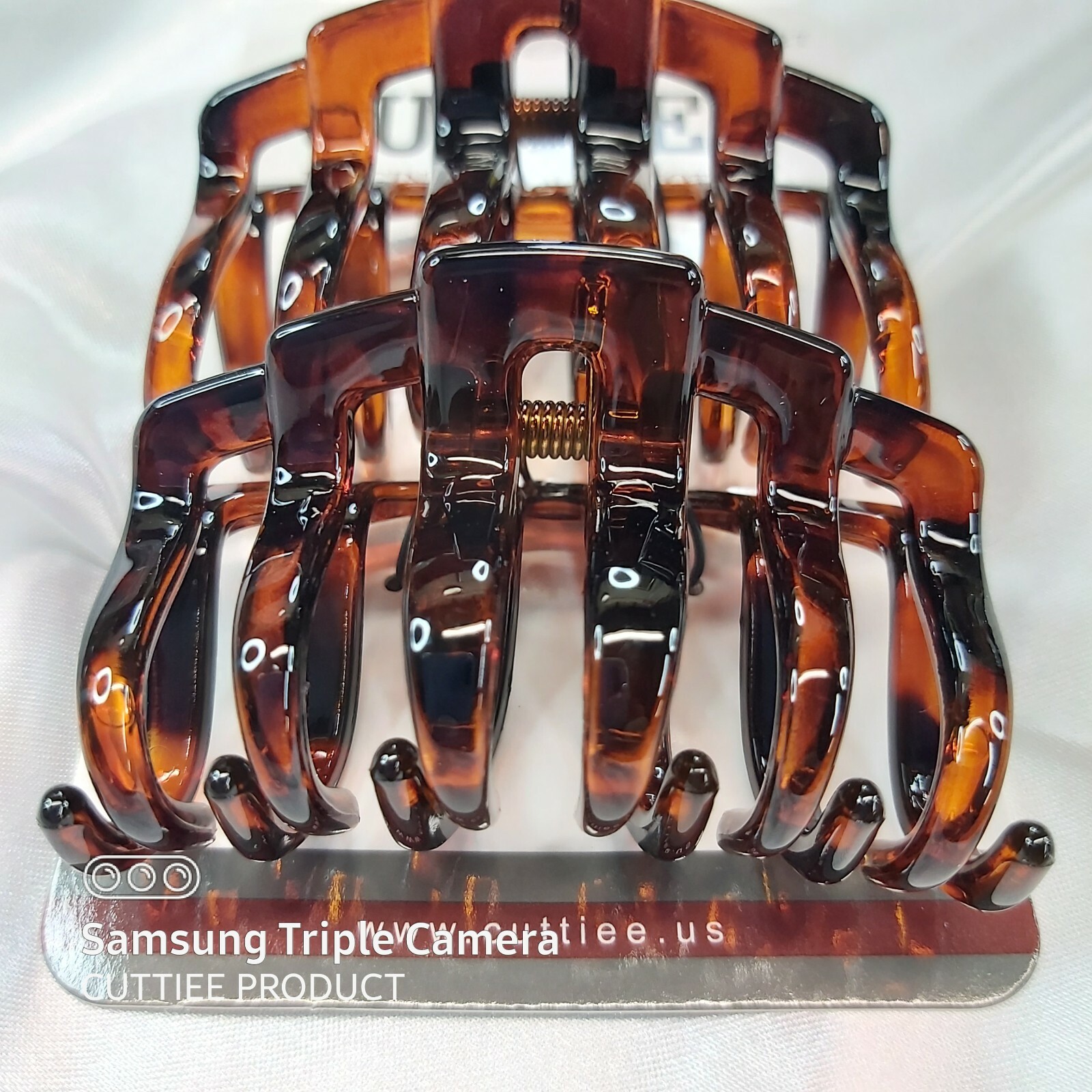 Cuttiee #1327(2Pcs) 2Cds Lot Hair Jaw Claw Clip Medium(2.5in) High Quality