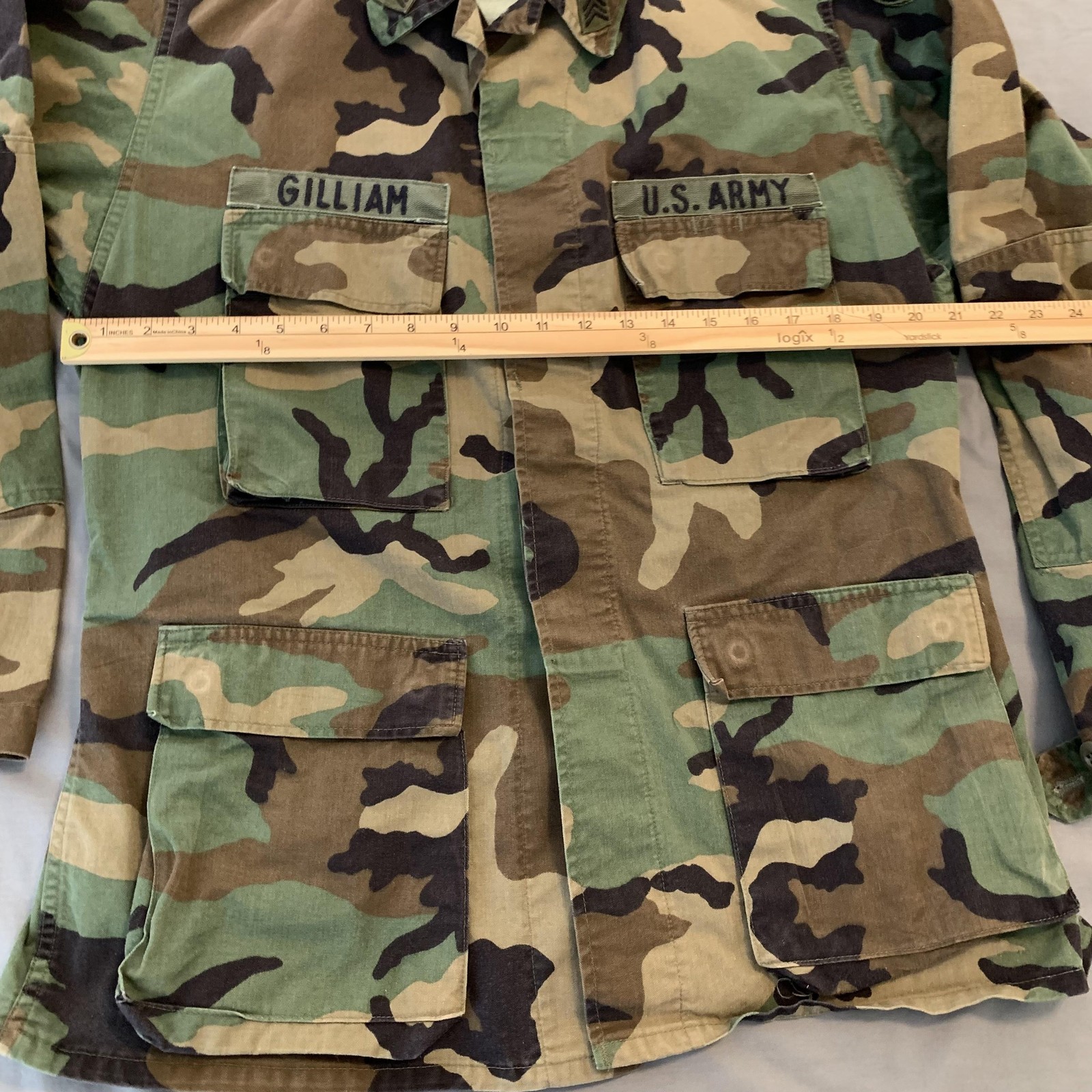 Vintage US Army BDU Jacket Mens Medium Regular Woodland Camo Combat Coat 80s