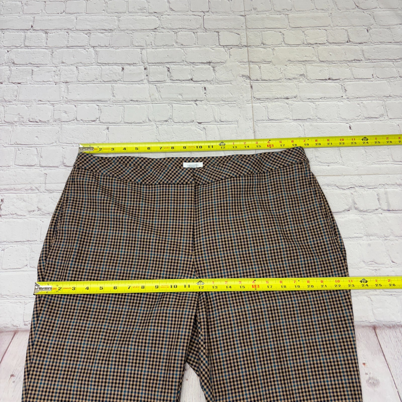NWT J Jill Women Premium Bi-Stretch Dress Pants Size 18W Gingham Ankle C002 -2