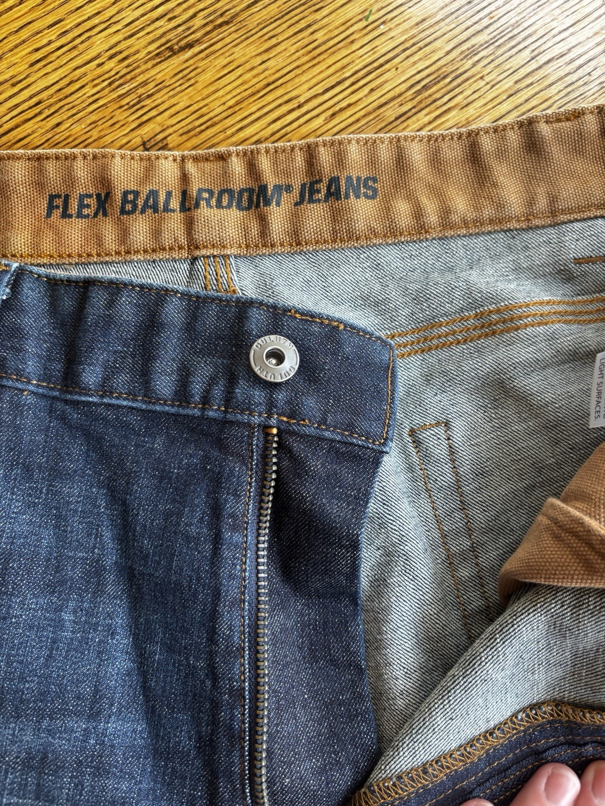 DuluthFlex Ballroom Men’s Jeans Relaxed Fit Straight Dark Blue Stretch 5-Pocket