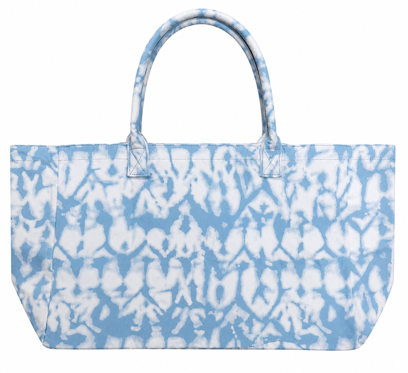 Large Blue Tie Dye Tote Bag Canvas Shoulder Bag Travel Beach Shopper