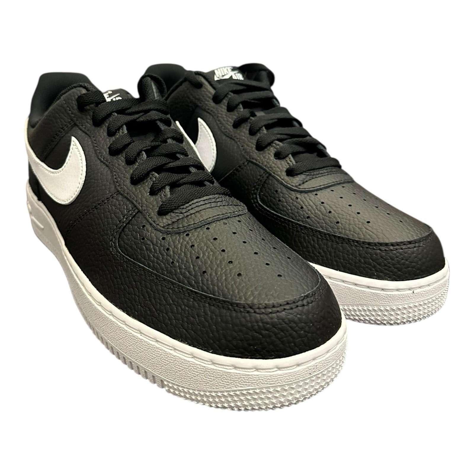 Nike Air Force 1 Low ’07 Black White Mens Size 11 CT2302-002 New Authentic