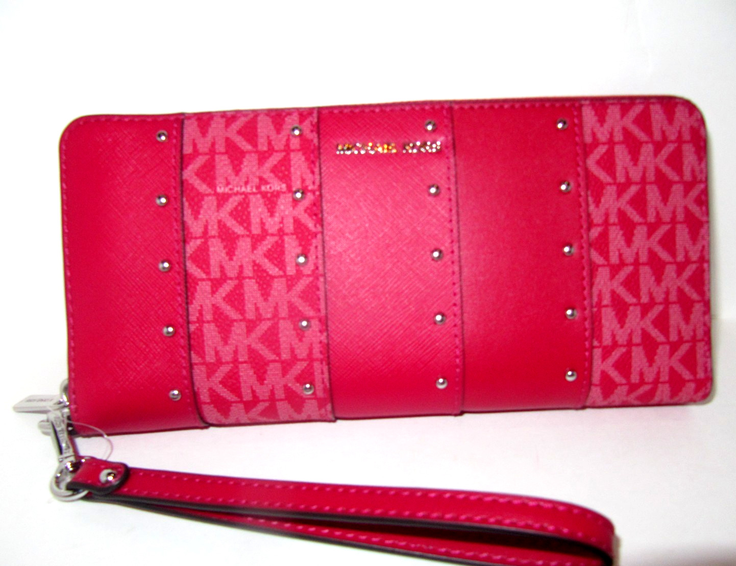 Michael Kors Jet Set Travel Large Continental Card Wallet Dark Raspberry NWT$328