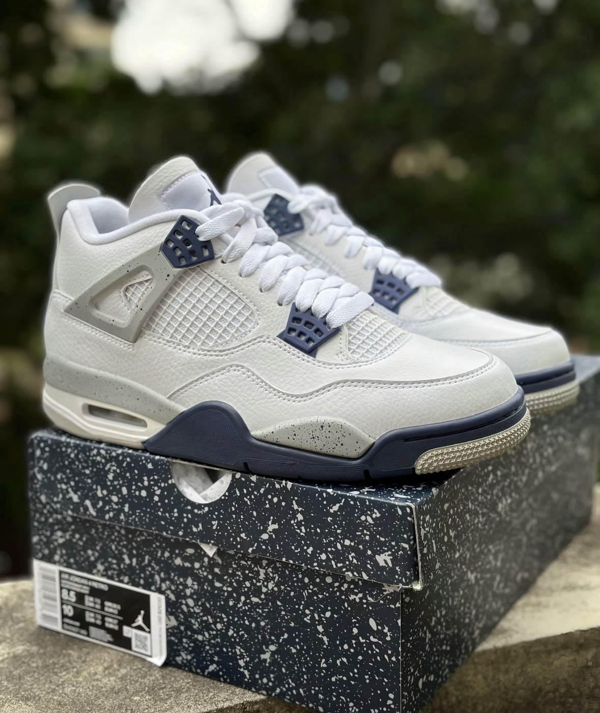 Jordan 4 Retro Midnight Navy Men s Mid Top Basketball Shoes US Size 7-12