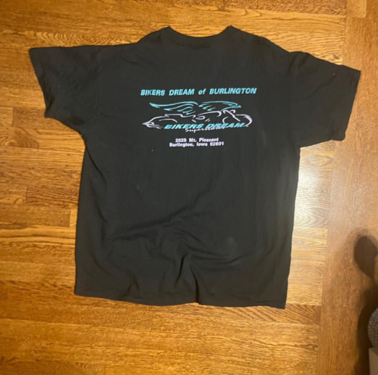 vintage 90s single stitch CMJ biker tee double sided graphics