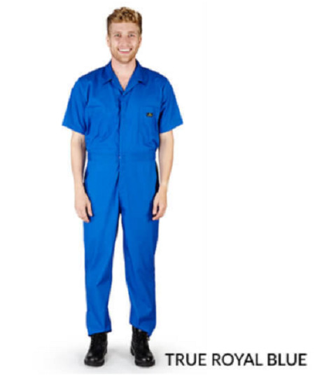 Short Sleeve Coverall Jumpsuit Boilersuit Protective Work Gear XS to 4XL