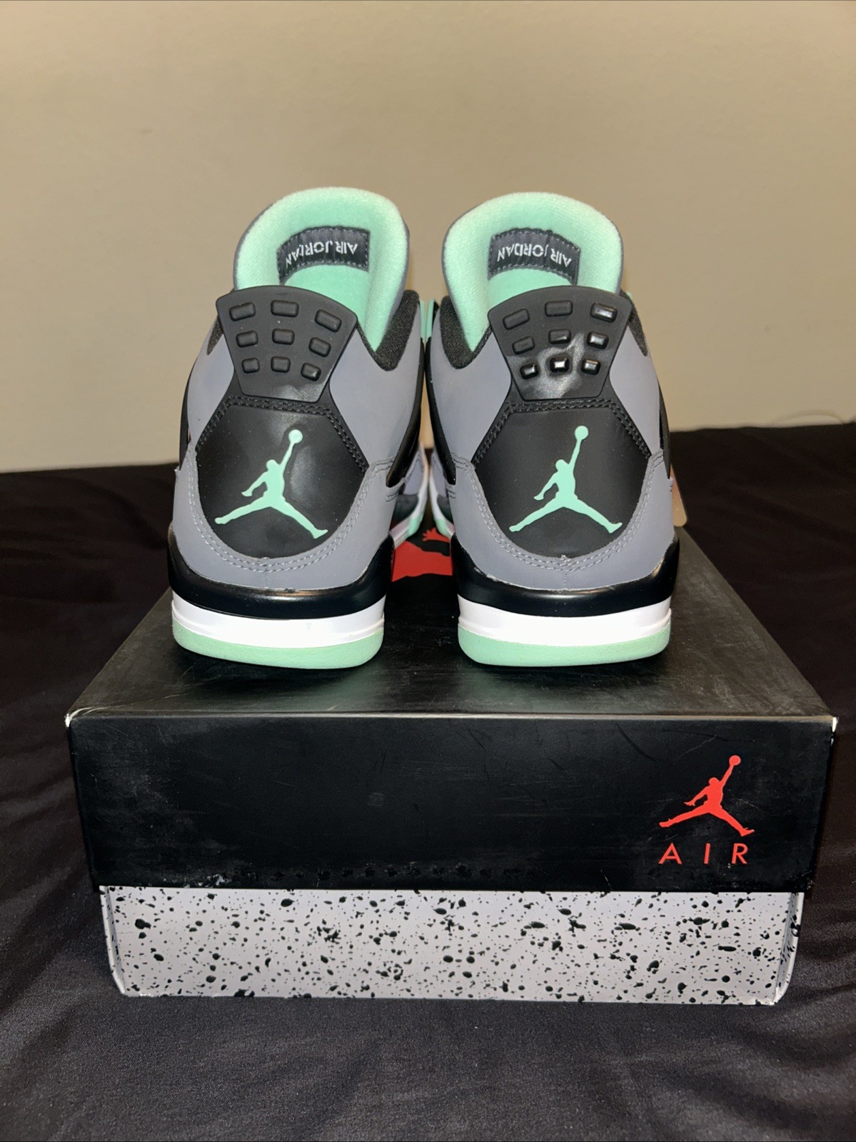 Jordan 4 Retro DRK Grey Green Glow Men’s
